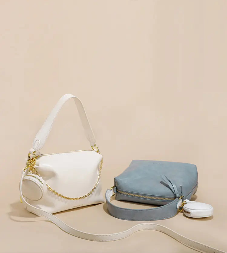 "Sac cuir horizontal pour femme, rangement optimisé pour documents et smartphone"