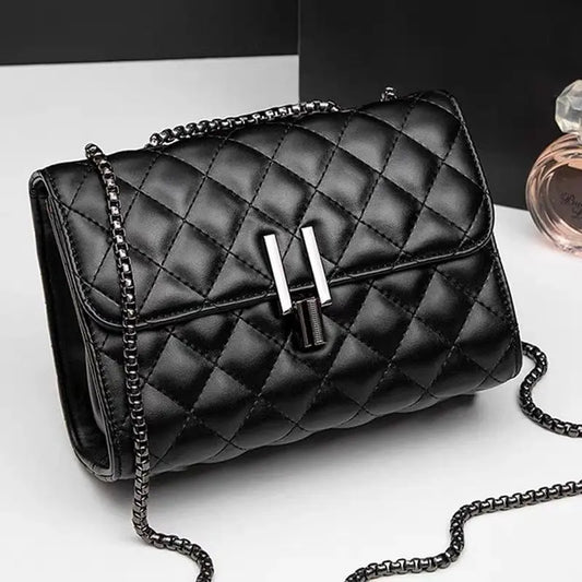 Sac femme élégant en cuir vegan avec grille diamant