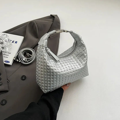 Sac à main cuir vegan disponible en argenté, blanc crème, rose, vert, noir, taupe