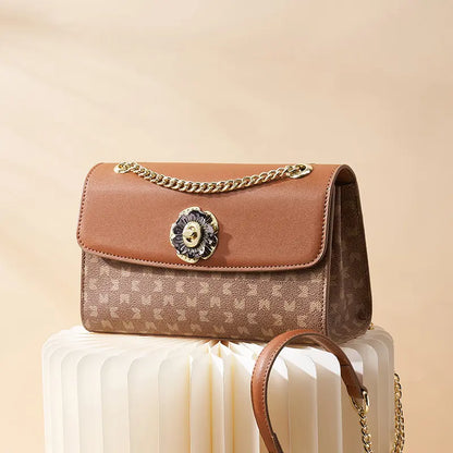 Sac femme marron avec détail bijou tendance look chic SecretBombe