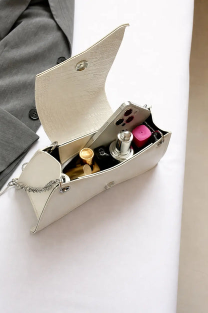 Sac à main femme compact blanc élégant SecretBombe