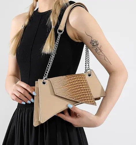 Sac bandoulière femme kaki design asymétrique chic SecretBombe