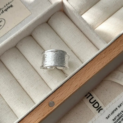 Bague argent chic texturée femme tendance SecretBombe