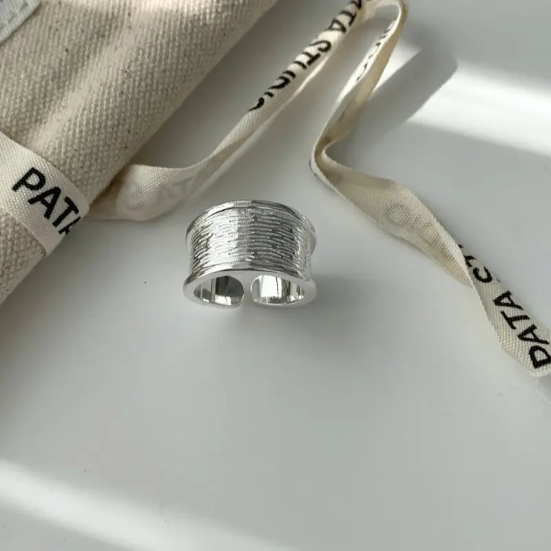 Bague argent chic texturée femme tendance SecretBombe