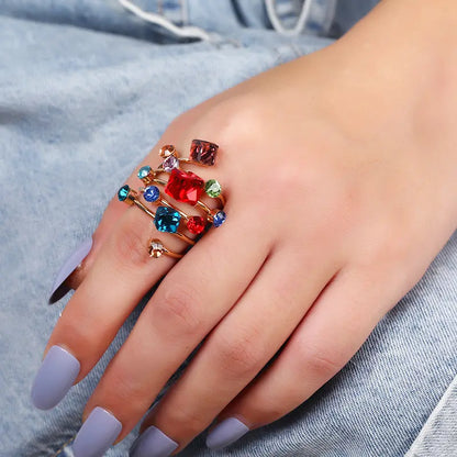 Bague femme dorée design géométrique tendance chic SecretBombe