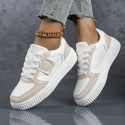sneakers femme beige style urbain casual SecretBombe