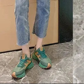 Baskets casual femme vert sauge pour un look élégant SecretBombe