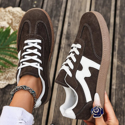 sneakers femme casual rétro marron style urbain tendance SecretBombe