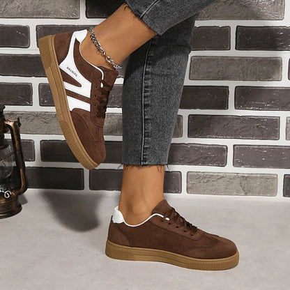 sneakers femme cuir vegan marron style sport chic SecretBombe