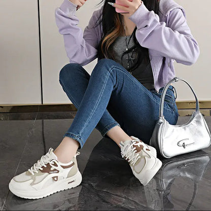 SecretBombe baskets femme beige marron style urbain chic moderne