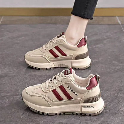 Sneakers femme beige et marron style urbain chic confortable SecretBombe