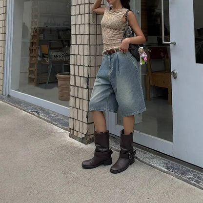 Bermuda denim oversize style européen SecretBombe