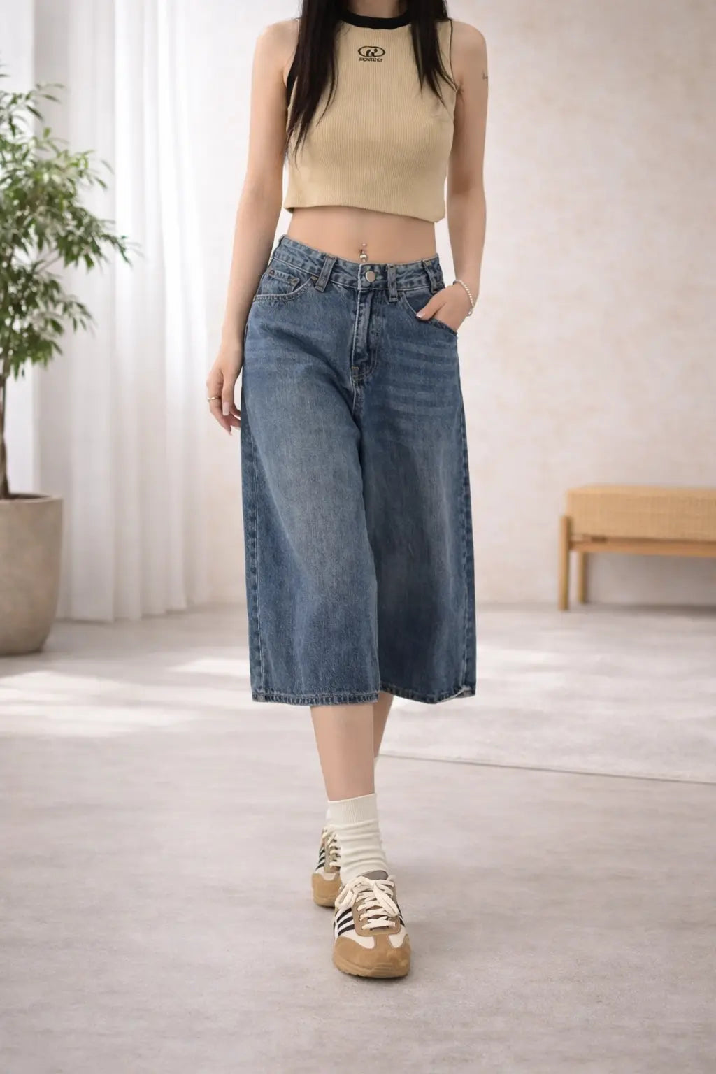 Bermuda bleu femme style street chic SecretBombe