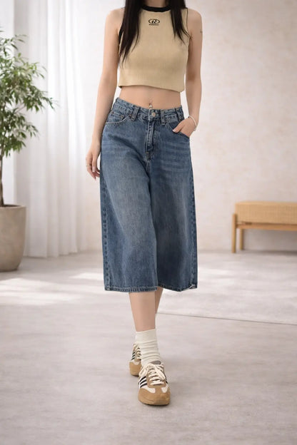 Bermuda bleu femme style street chic SecretBombe
