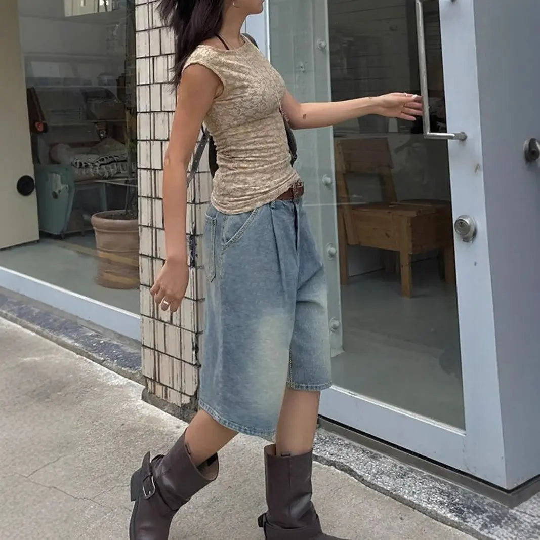 Bermuda denim oversize style européen SecretBombe
