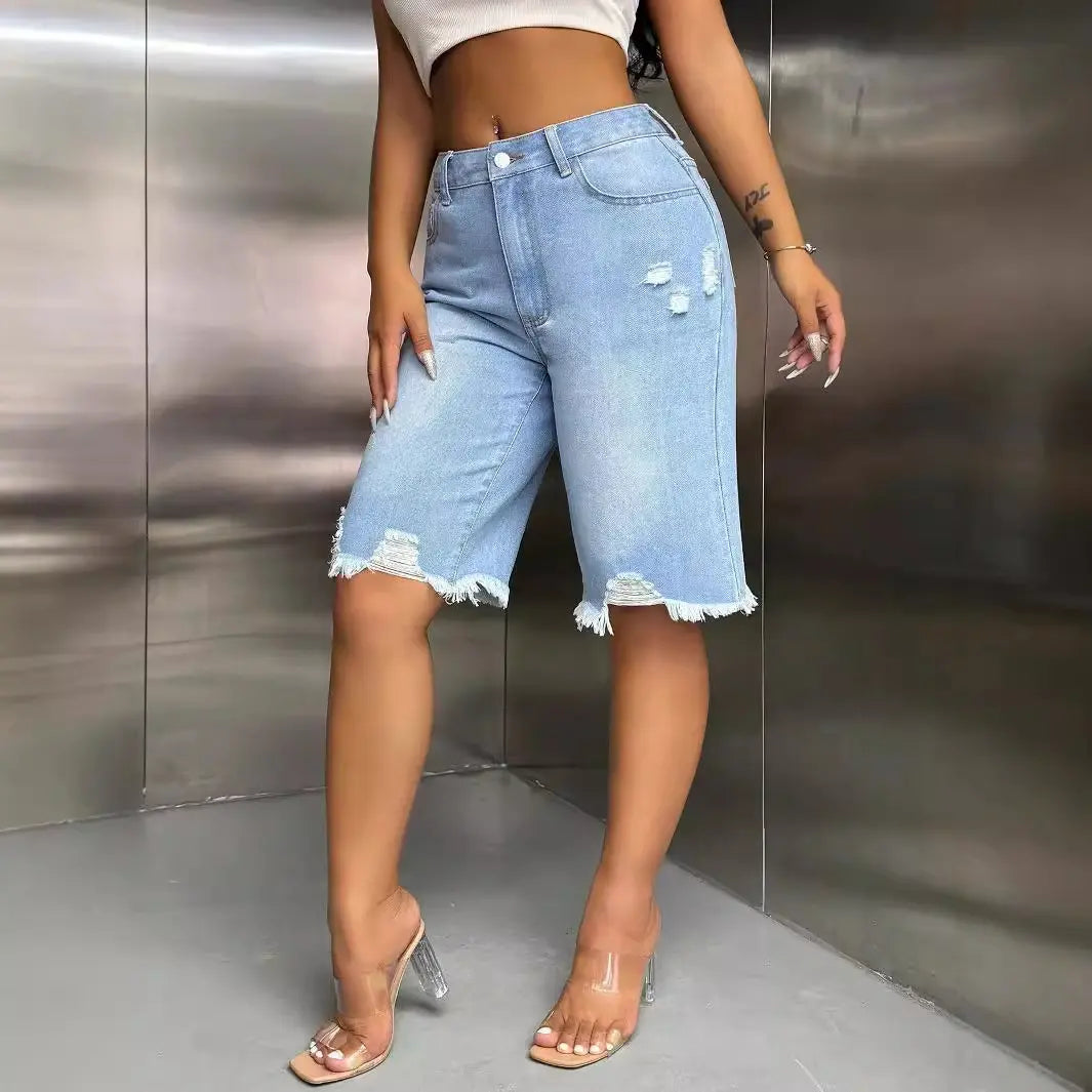 bermuda jean femme taille mi haute street fashion SecretBombe