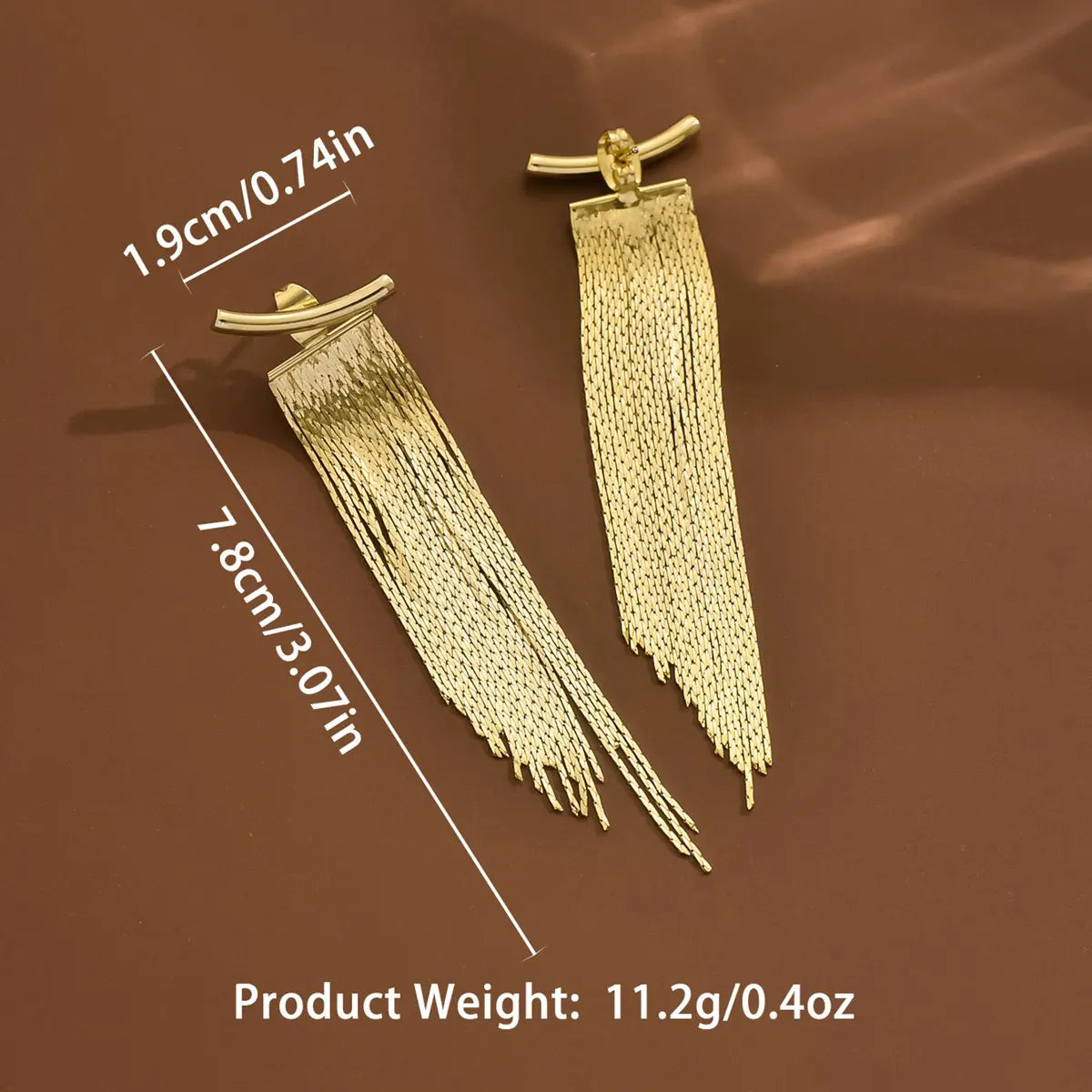 SecretBombe boucles d’oreilles longues femme à franges style européen chic et raffiné