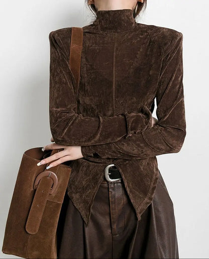 Blouse velours gold coupe ample secretbombe