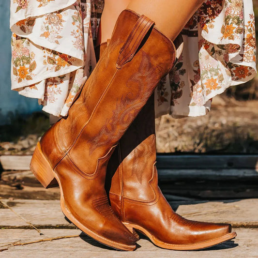 Bottes western marron pour femme SecretBombe