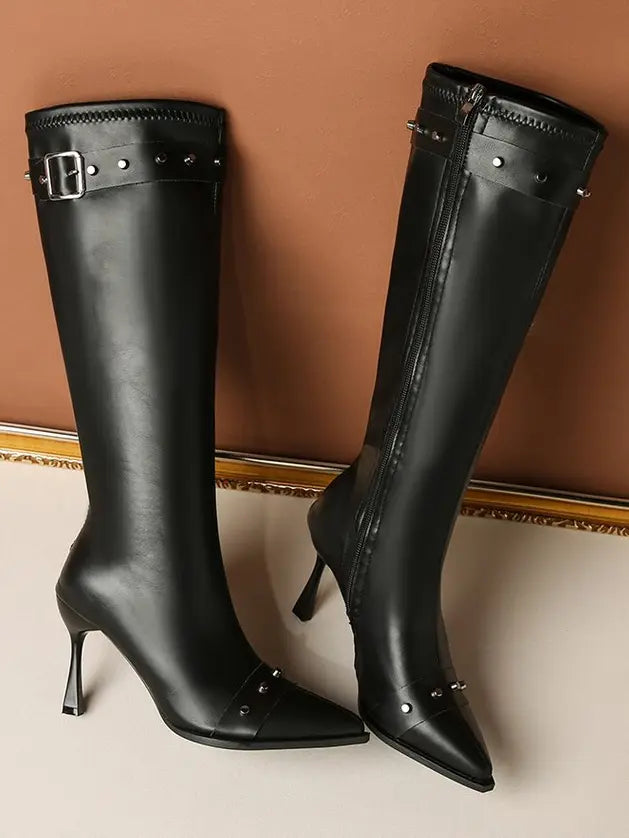 Bottes femme SecretBombe hautes élégantes avec talon fin