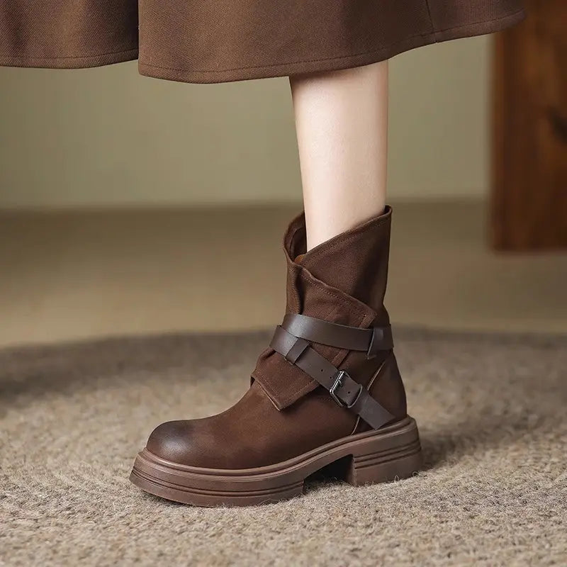 Bottines femme plateforme SecretBombe look casual chic