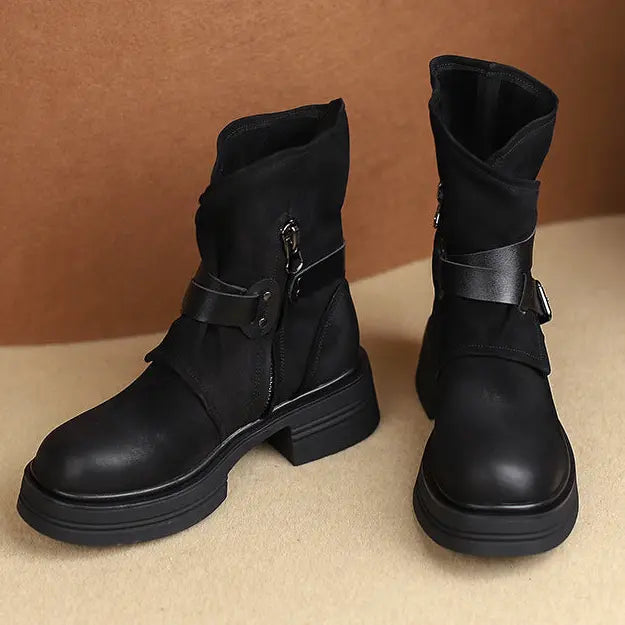 Bottines femme SecretBombe avec boucle décorative style moderne