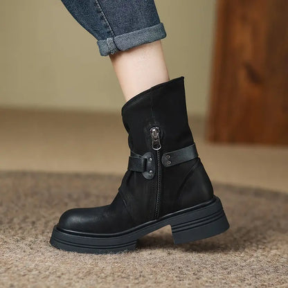 Bottines femme SecretBombe avec boucle décorative style moderne