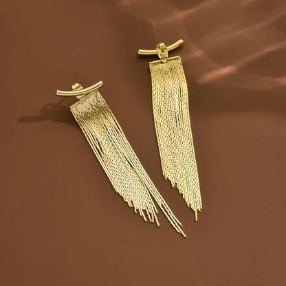 SecretBombe boucles d’oreilles longues femme à franges style européen chic et raffiné