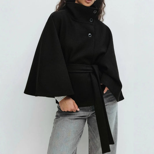 Cape femme ceinturée SecretBombe style urbain chic