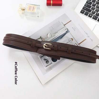 Ceinture SecretBombe femme camel marron imitation cuir style élégant