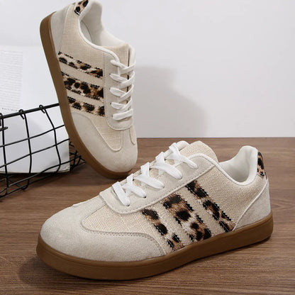chaussures femme beige lin leopard style urbain tendance SecretBombe