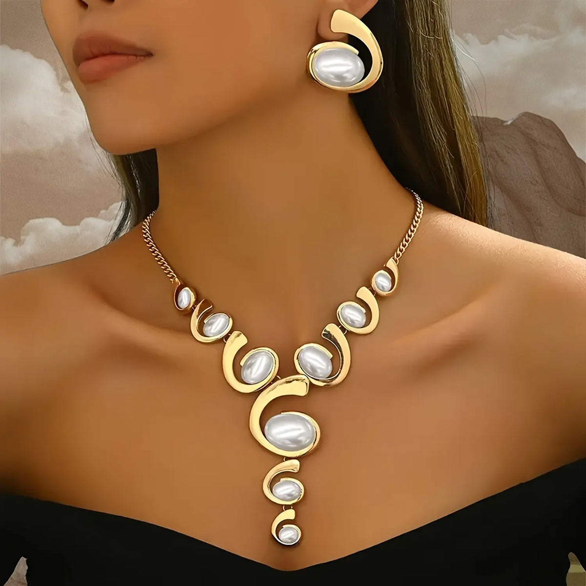 Collier et boucles d’oreilles doré femme SecretBombe