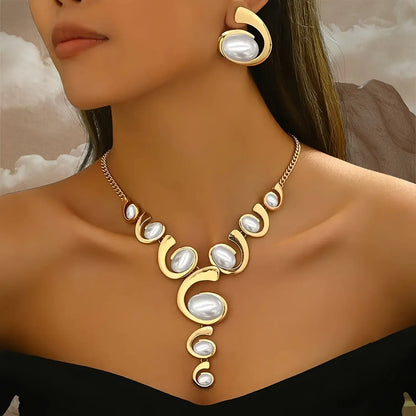 Collier et boucles d’oreilles doré femme SecretBombe