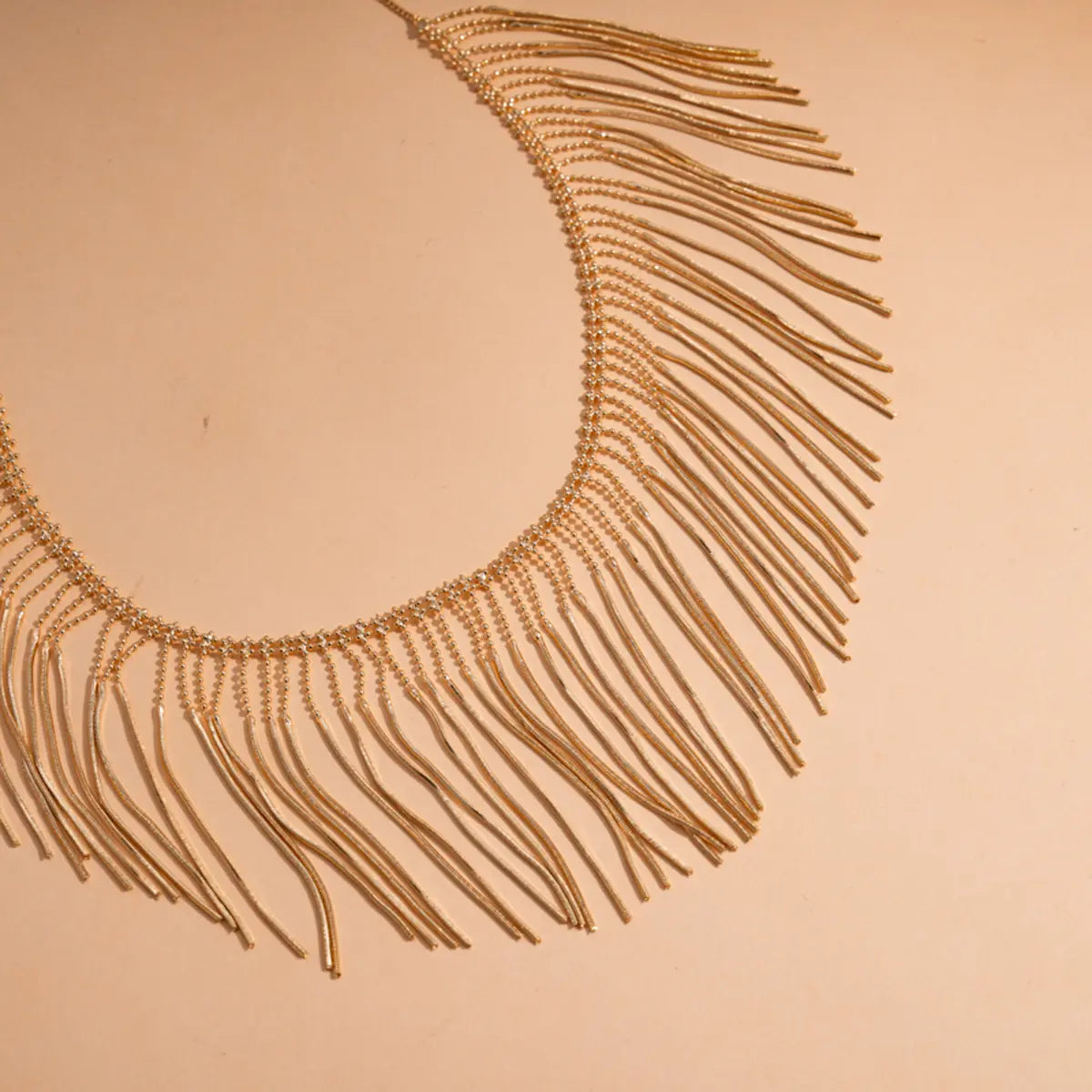 Collier élégant femme doré effet cascade avec franges SecretBombe