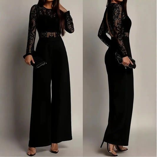 Combinaison noire dentelle élégante femme SecretBombe