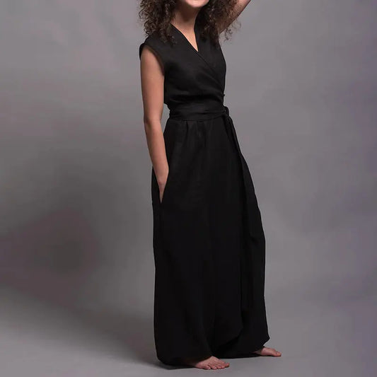 Combinaison large noire femme style chic moderne SecretBombe