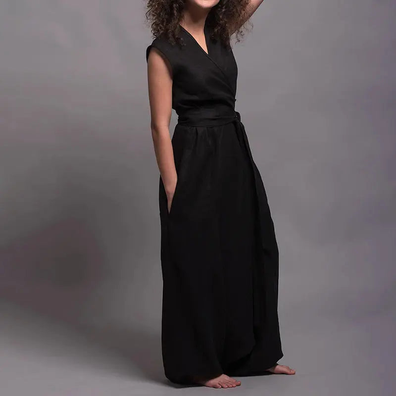 Combinaison longue fluide femme SecretBombe, tenue élégante idéale pour soirée, cérémonie ou événement.