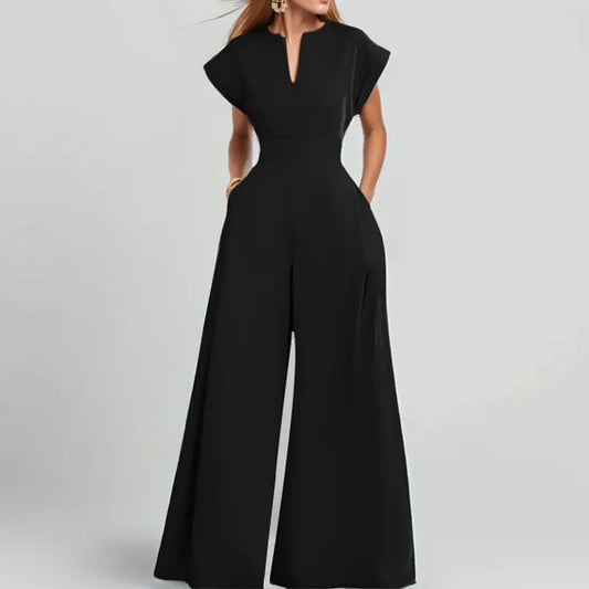 Combinaison large noire élégante fluide femme SecretBombe