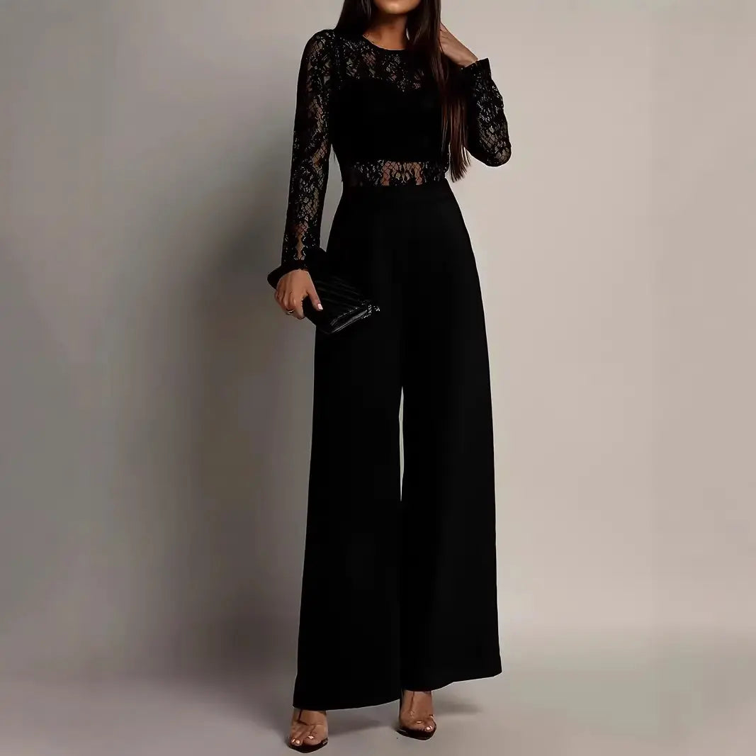 Taille marquée combinaison noire élégante SecretBombe