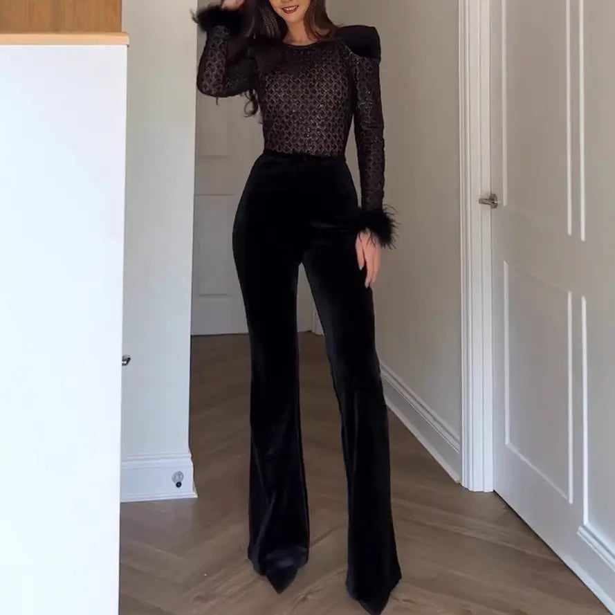 Détail haut transparent couture combinaison SecretBombe