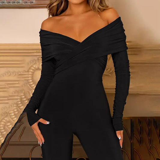 Combinaison ajustée noire femme SecretBombe tenue soirée tendance