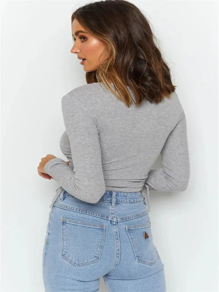 Top femme manches longues mode tendance coton doux SecretBombe