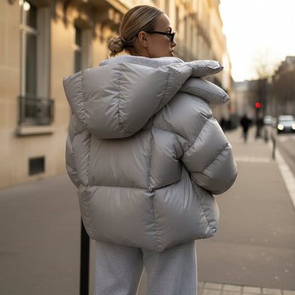 Doudoune courte femme hiver avec col enveloppant SecretBombe