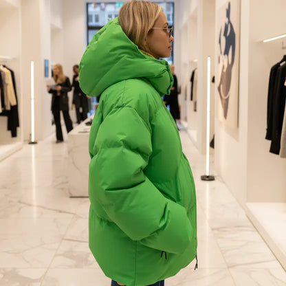 Doudoune femme verte oversize chaude SecretBombe