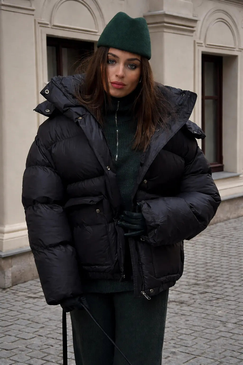 La Doudoune Oversize Noire – Style Européen