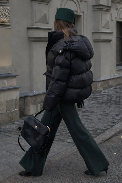 La Doudoune Oversize Noire – Style Européen
