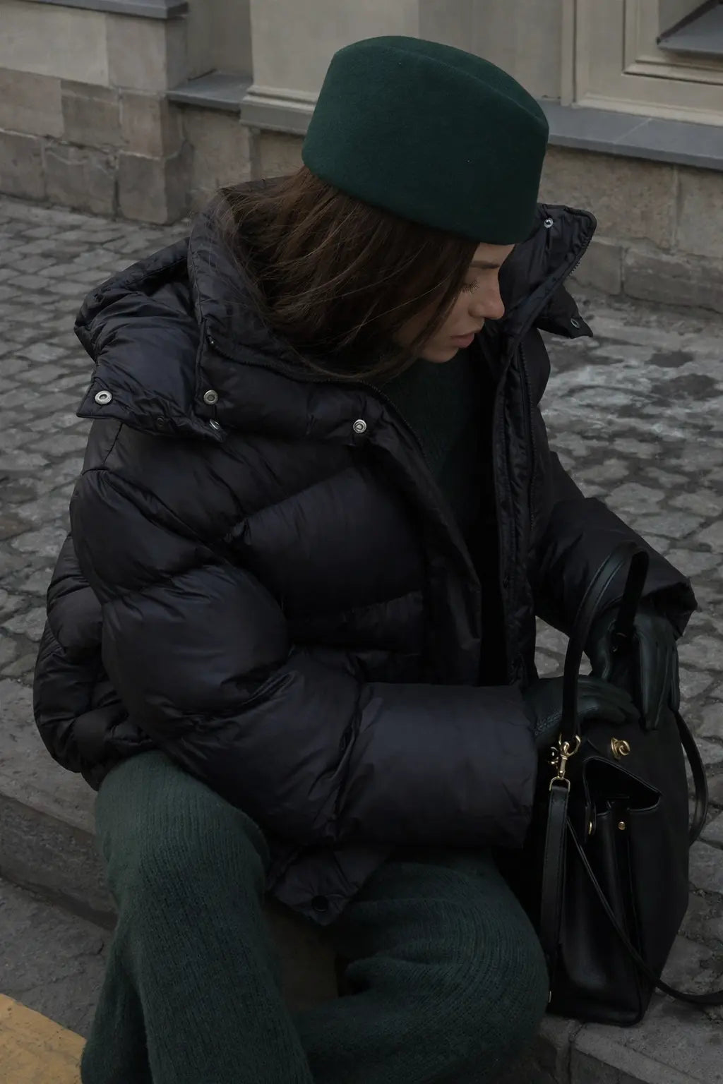 La Doudoune Oversize Noire – Style Européen