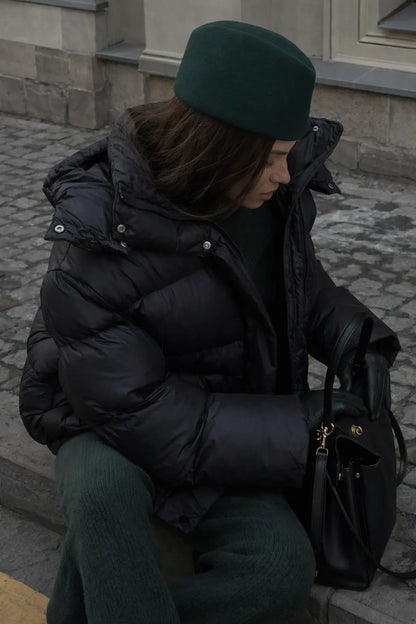La Doudoune Oversize Noire – Style Européen