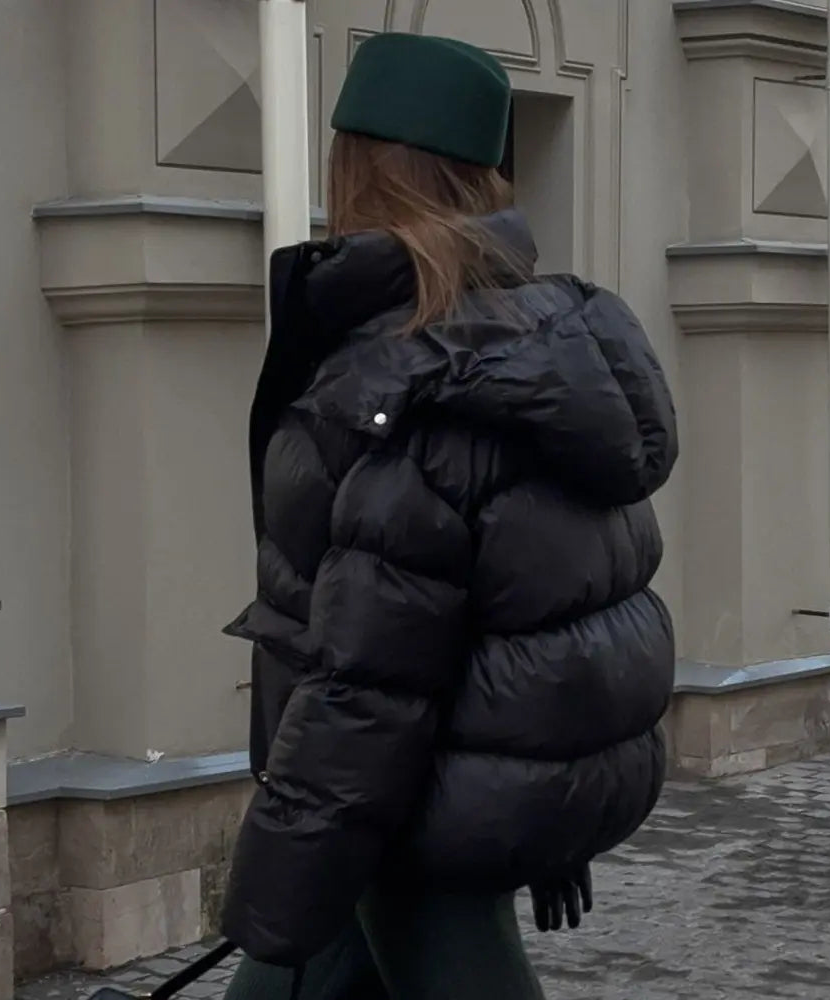 – Veste matelassée noire femme européenne