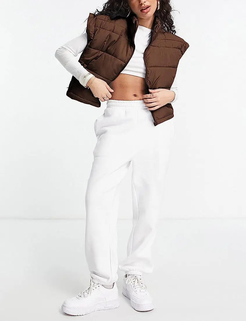 Doudoune sans manches femme beige SecretBombe minimaliste et élégante